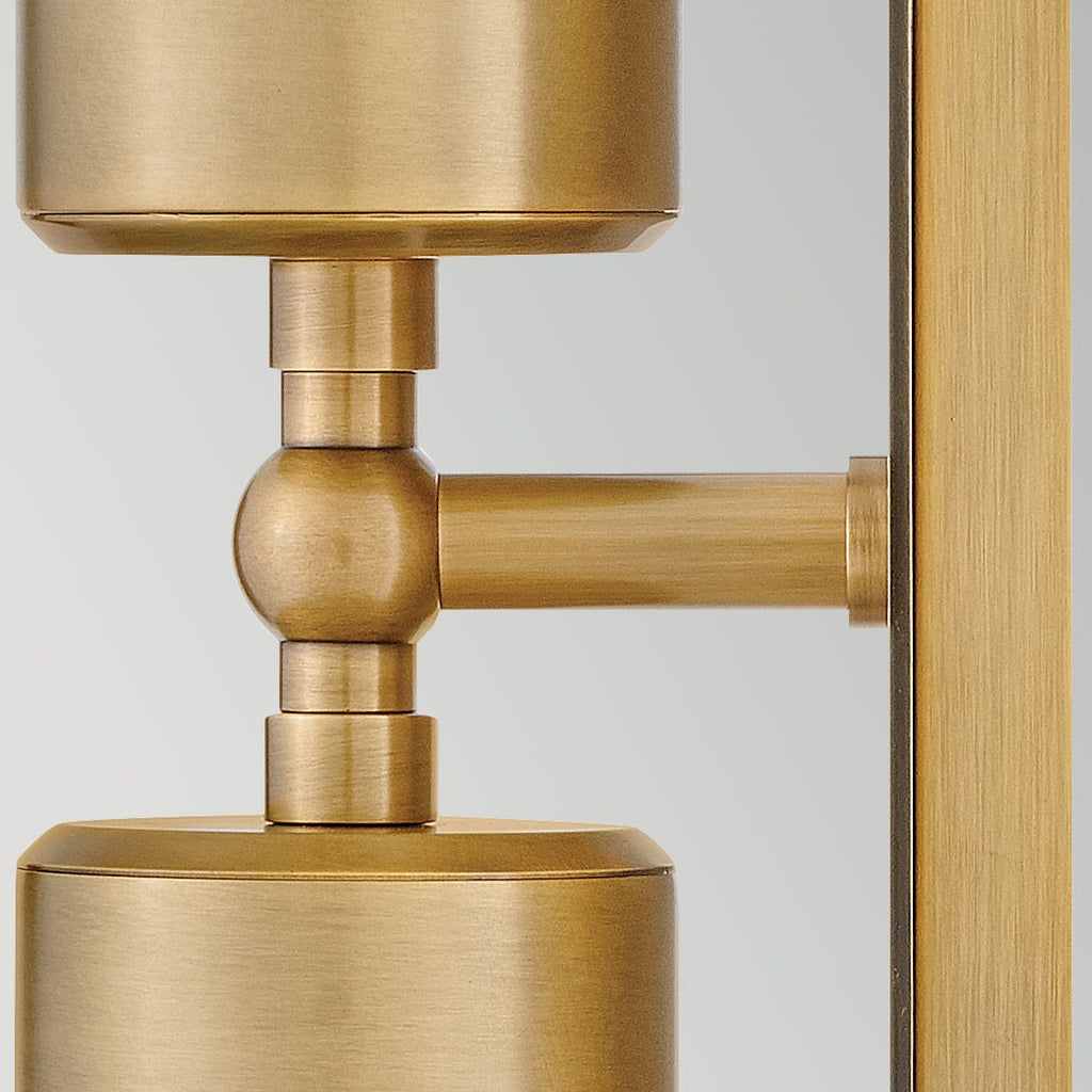 HK-PRATT-2LT-SPOT-HB Pratt 2 Light Up/Down  Outdoor Spot Light Heritage Brass