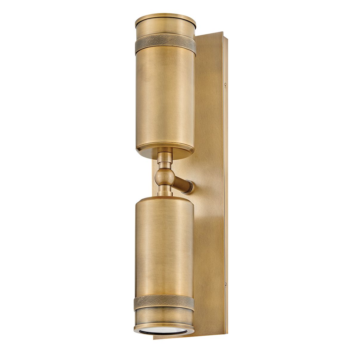 HK-PRATT-2LT-SPOT-HB Pratt 2 Light Up/Down  Outdoor Spot Light Heritage Brass