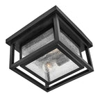 HK-REPUBLIC-F-BK Republic 2 Light Small  Outdoor Flush Lantern Black