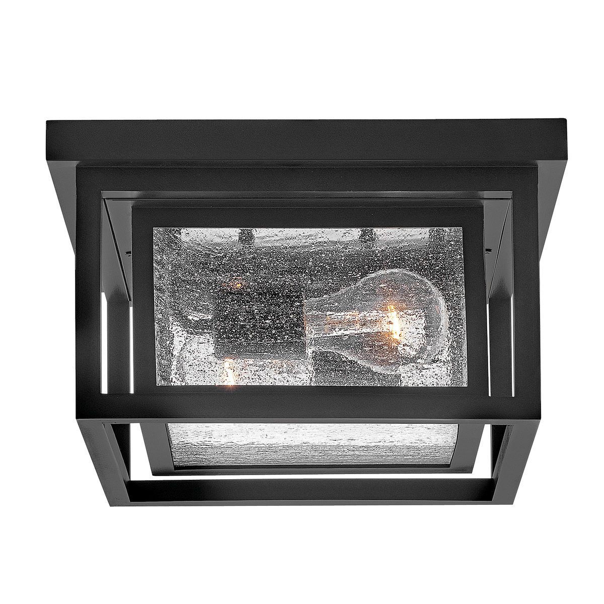 HK-REPUBLIC-F-BK Republic 2 Light Small  Outdoor Flush Lantern Black