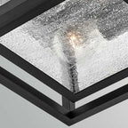 HK-REPUBLIC-F-BK Republic 2 Light Small  Outdoor Flush Lantern Black