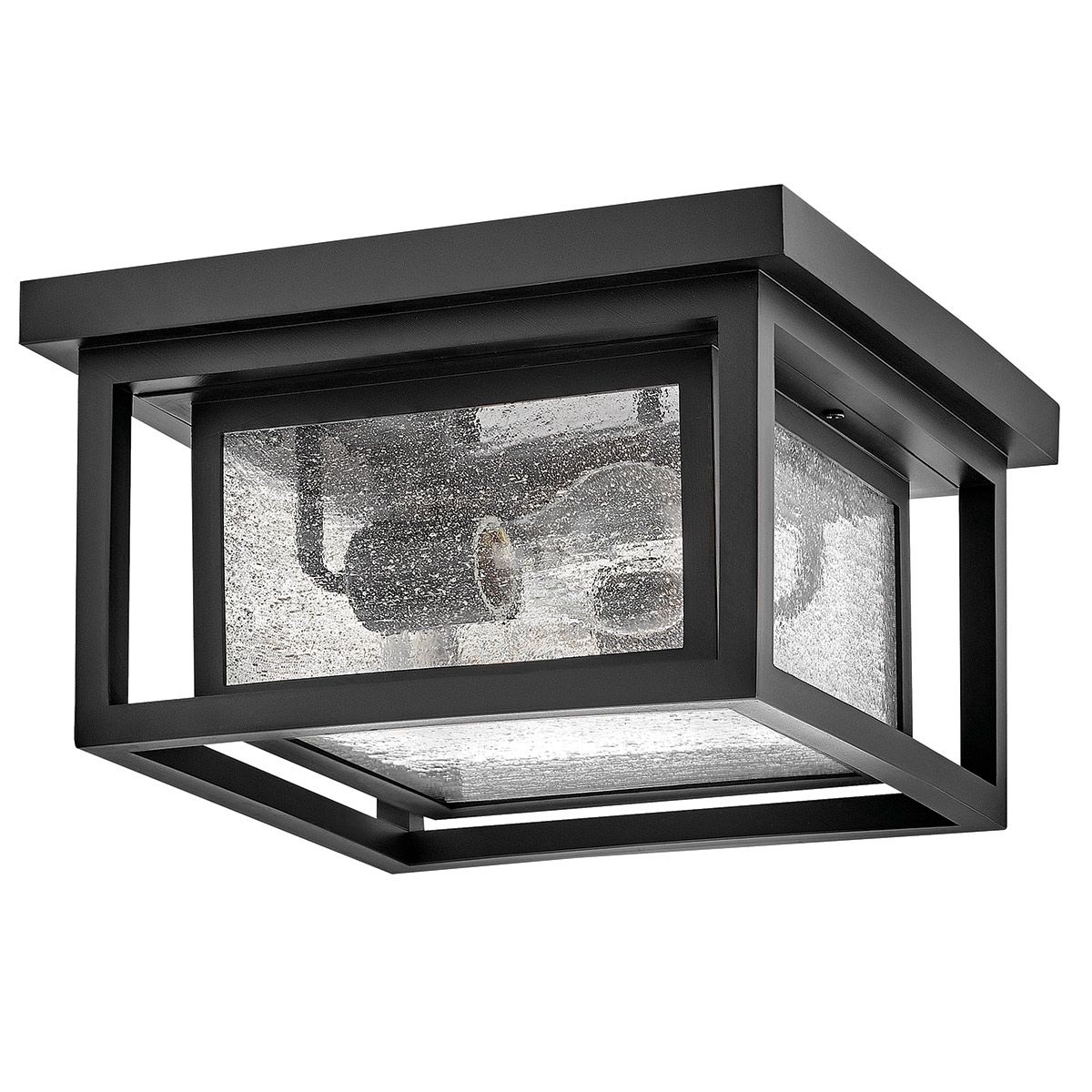 HK-REPUBLIC-F-BK Republic 2 Light Small  Outdoor Flush Lantern Black