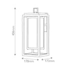 HK-REPUBLIC-M-BK Republic 1 Light Medium  Outdoor Lantern Black