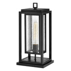 HK-REPUBLIC-P-BK Republic 1 Light Medium  Outdoor Pedestal Lantern Black