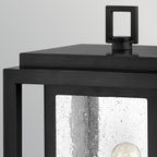 HK-REPUBLIC-P-BK Republic 1 Light Medium  Outdoor Pedestal Lantern Black
