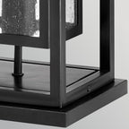 HK-REPUBLIC-P-BK Republic 1 Light Medium  Outdoor Pedestal Lantern Black