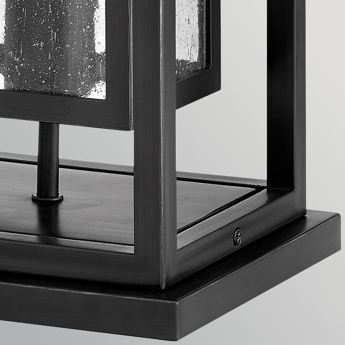 HK-REPUBLIC-P-BK Republic 1 Light Medium  Outdoor Pedestal Lantern Black