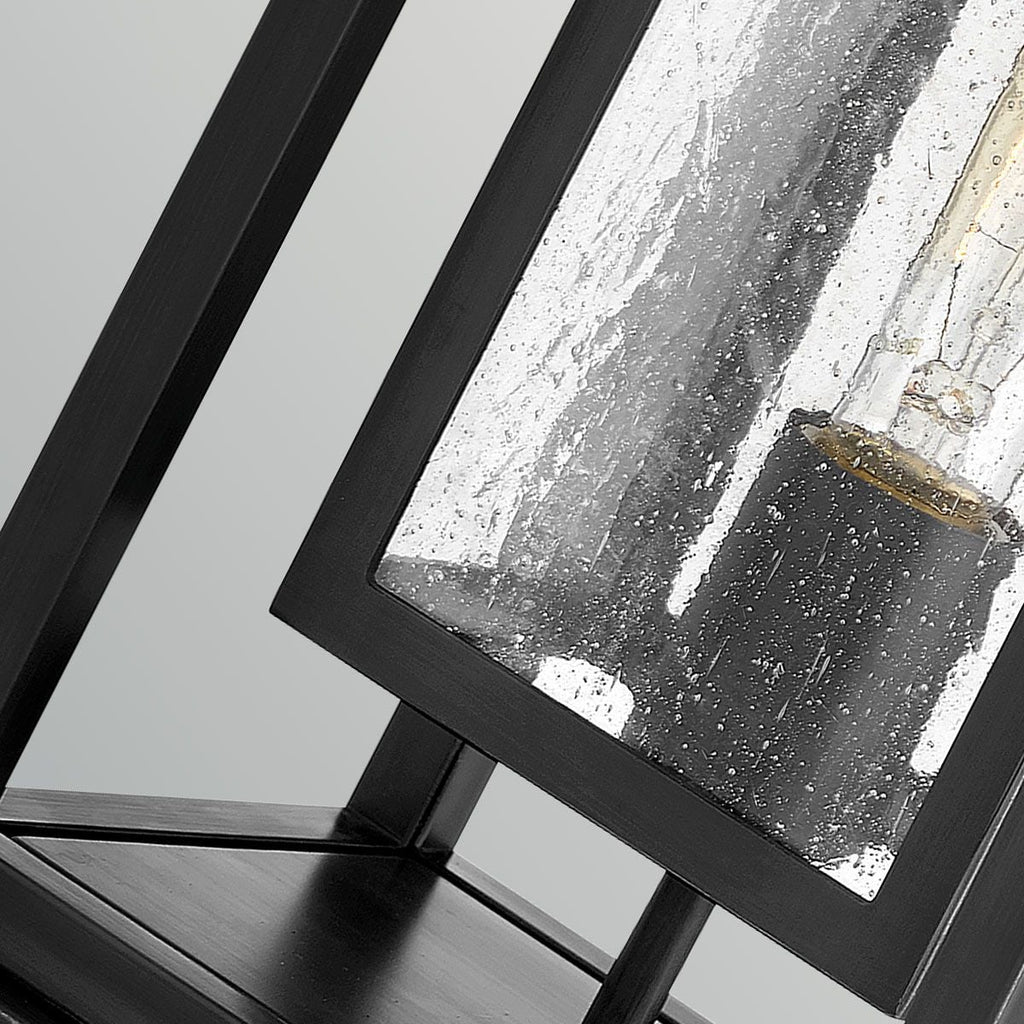 HK-REPUBLIC-P-BK Republic 1 Light Medium  Outdoor Pedestal Lantern Black