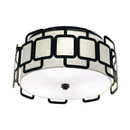 HK-SABINA-3F-BK Sabina 3 Light Flush Black