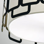 HK-SABINA-3F-BK Sabina 3 Light Flush Black