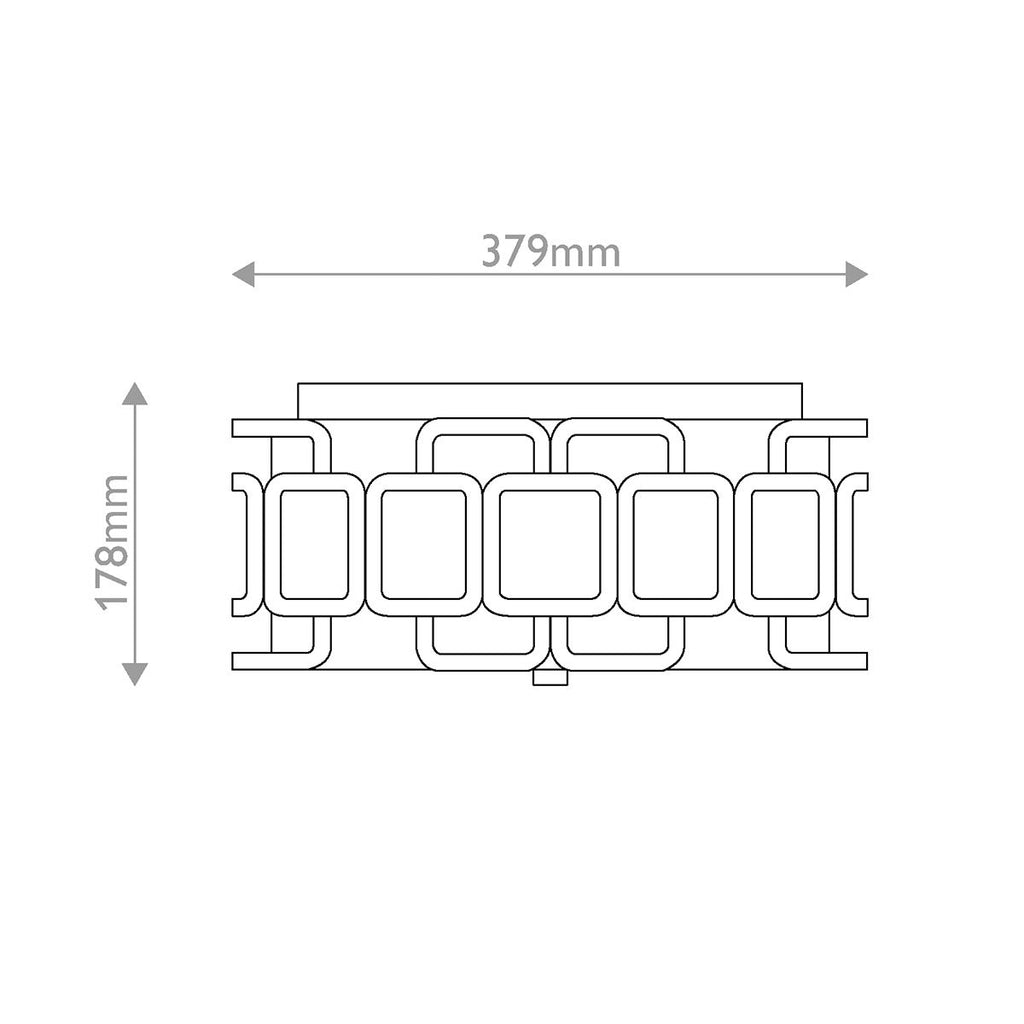 HK-SABINA-3F-BK Sabina 3 Light Flush Black