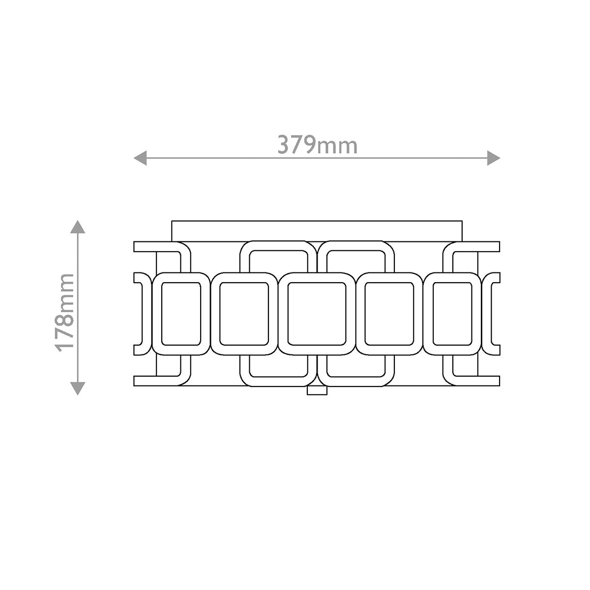 HK-SABINA-3F-BK Sabina 3 Light Flush Black