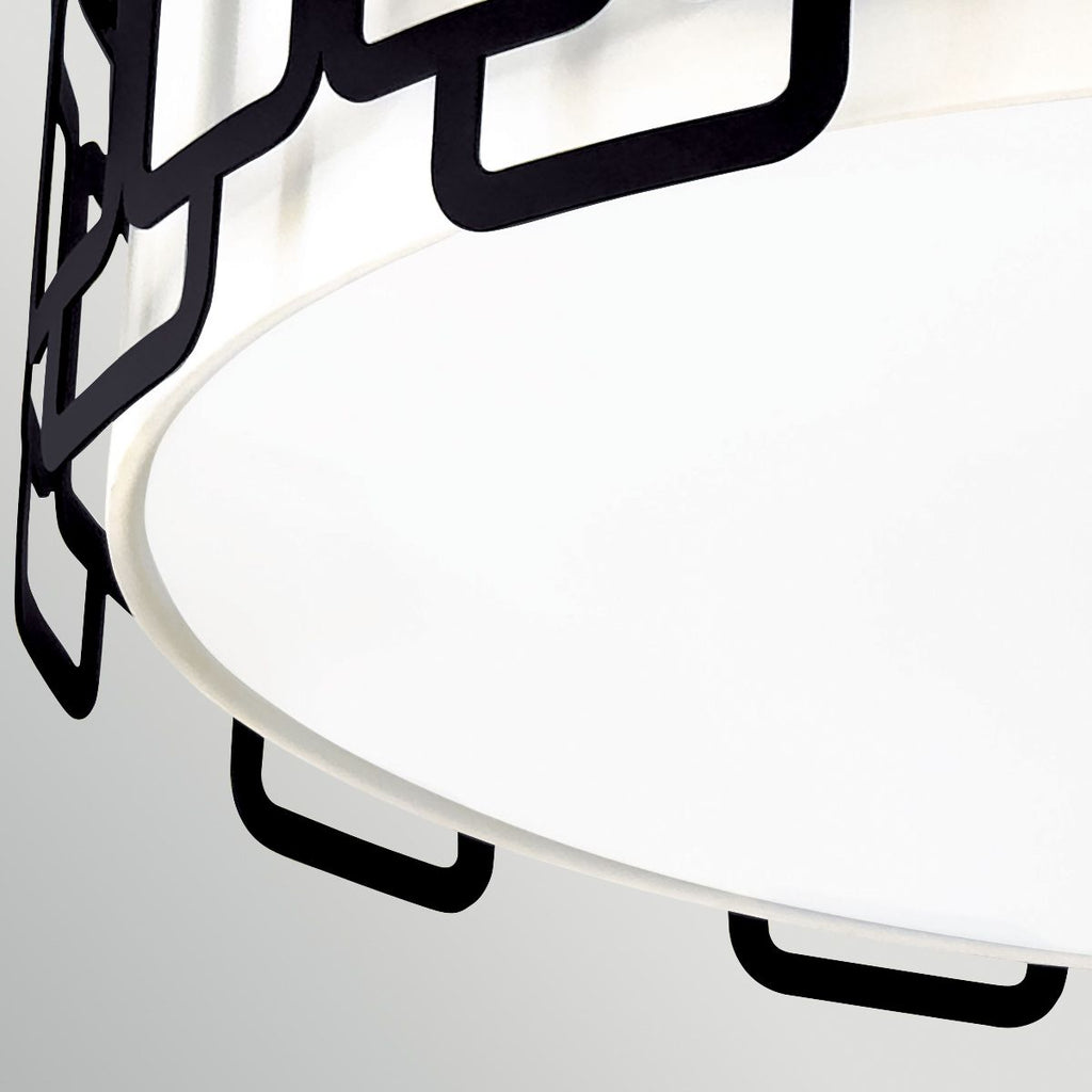 HK-SABINA-4F-BK Sabina 4 Light Large Flush Black