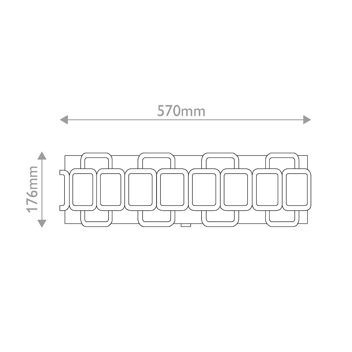 HK-SABINA-4F-BK Sabina 4 Light Large Flush Black