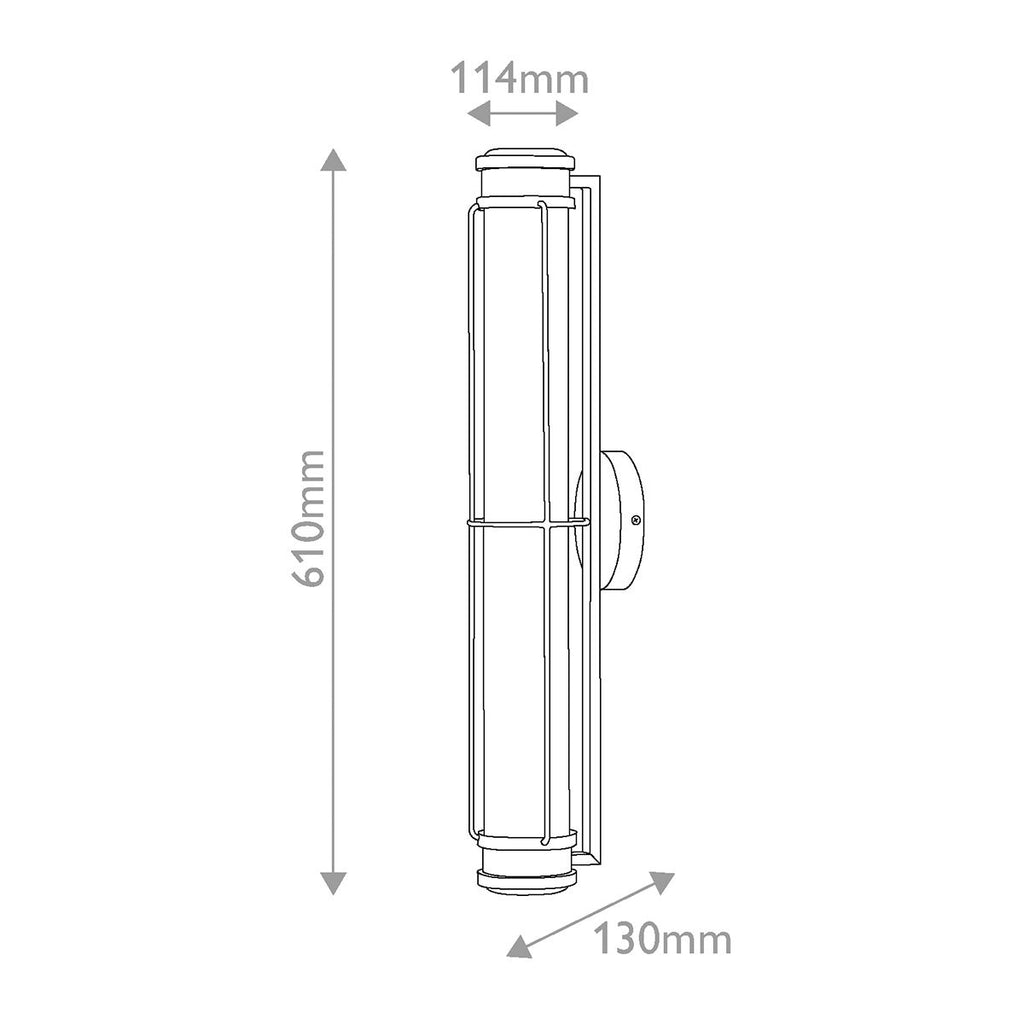 HK-SAYLOR-LED-M-BK Saylor Medium LED  Bathroom Wall Light  Matte Black