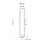 HK-SAYLOR-LED-M-BK Saylor Medium LED  Bathroom Wall Light  Matte Black