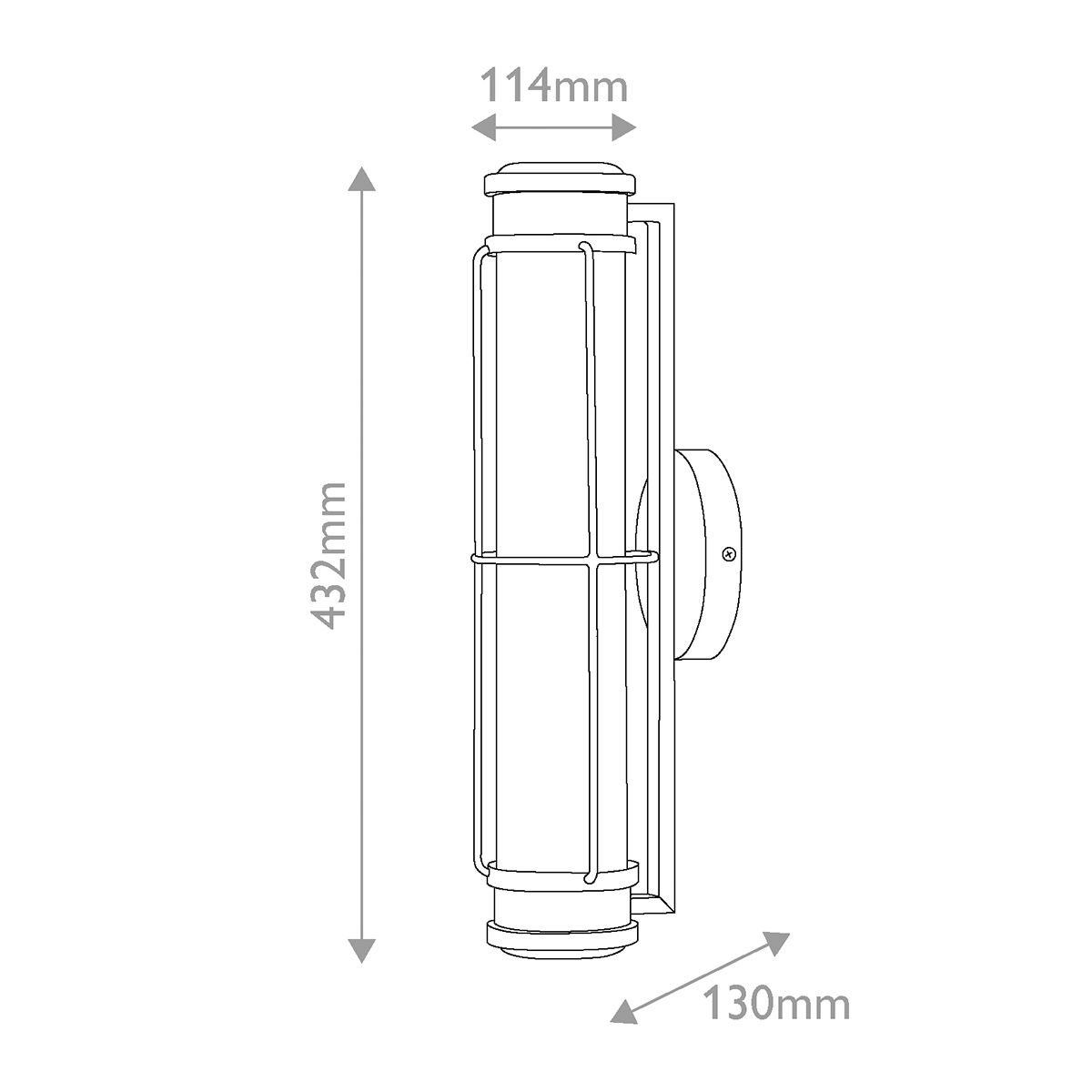 HK-SAYLOR-LED-S-BK Saylor Small LED  Bathroom Wall Light  Matte Black
