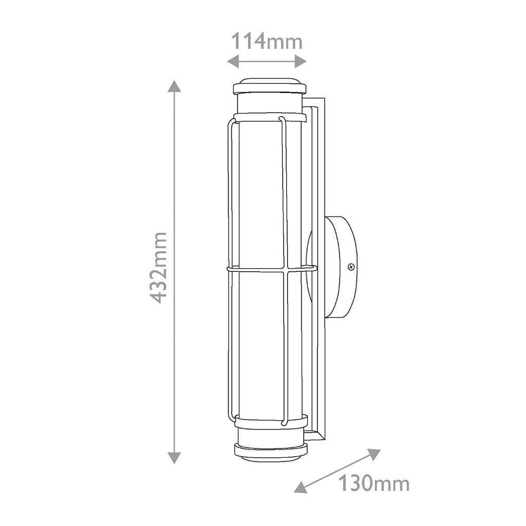 HK-SAYLOR-LED-S-HB Saylor Small LED  Bathroom Wall Light  Heritage Brass