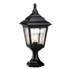 KERRY-PED-POR Kerry 1 Light Outdoor  Pedestal/Porch Black