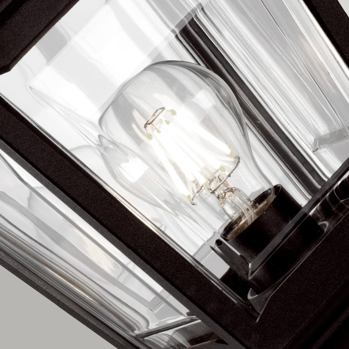 KERRY-PED-POR Kerry 1 Light Outdoor  Pedestal/Porch Black