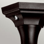 KERRY-PED-POR Kerry 1 Light Outdoor  Pedestal/Porch Black