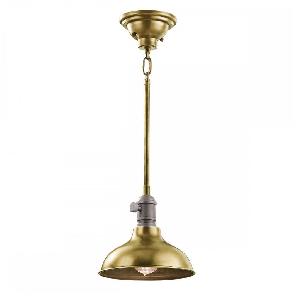 KL-COBSON-MP-BR Cobson 1 Light Mini Pendant - Natural Brass Natural Brass