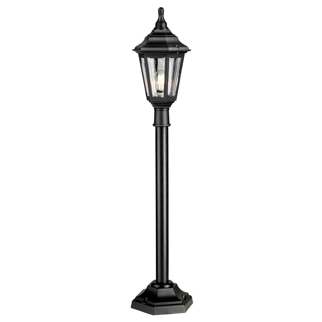 KINSALE-PILLAR Kinsale 1 Light  Outdoor Pillar Lantern Black