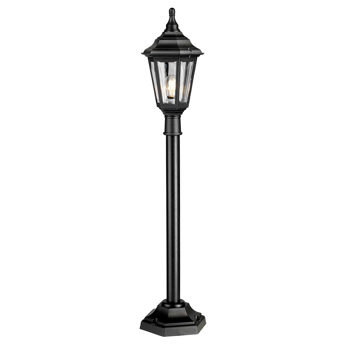 KINSALE-PILLAR Kinsale 1 Light  Outdoor Pillar Lantern Black
