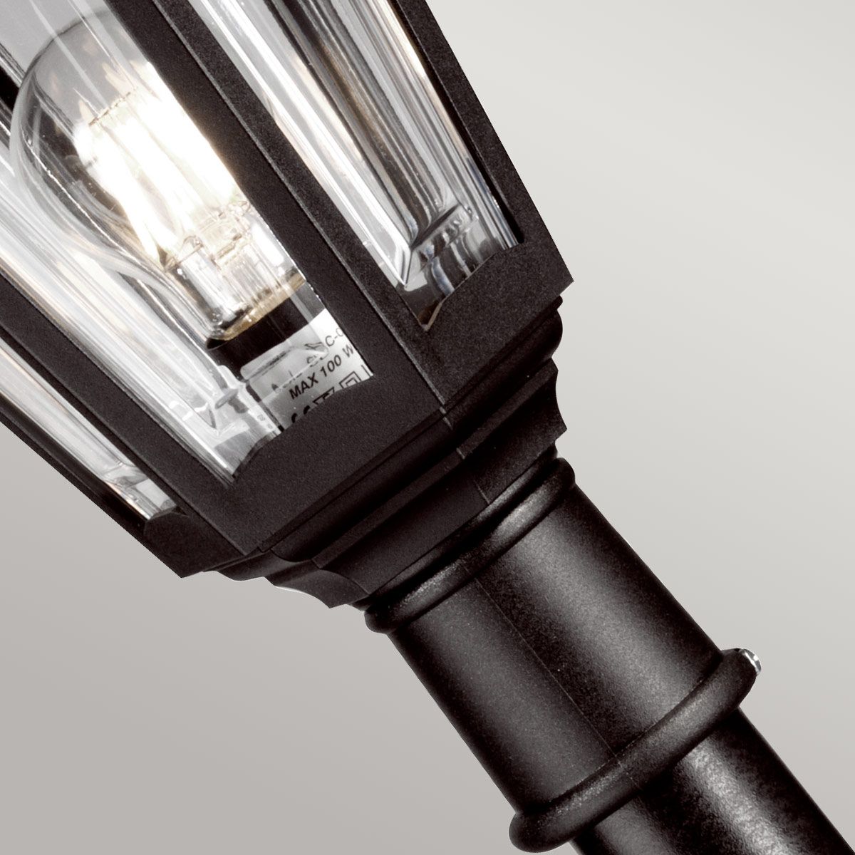KINSALE-PILLAR Kinsale 1 Light  Outdoor Pillar Lantern Black