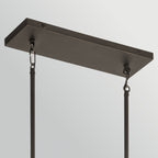 KL-ABERDEEN-3P-OZ Aberdeen 3 Light Island Chandelier Distressed Grey Wood Effect & Old Bronze