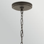 KL-ABERDEEN6-OZ Aberdeen 6 Light Chandelier Distressed Grey Wood Effect & Old Bronze