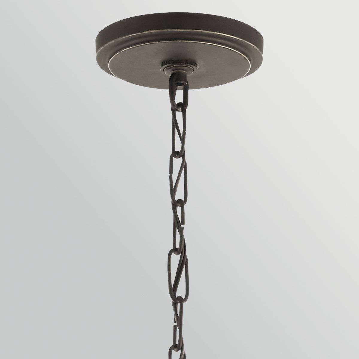 KL-ABERDEEN6-OZ Aberdeen 6 Light Chandelier Distressed Grey Wood Effect & Old Bronze