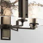 KL-ABERDEEN6-OZ Aberdeen 6 Light Chandelier Distressed Grey Wood Effect & Old Bronze