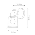 KL-AIVIAN1-WBR Aivian 1 Light Wall Light Weathered Brass