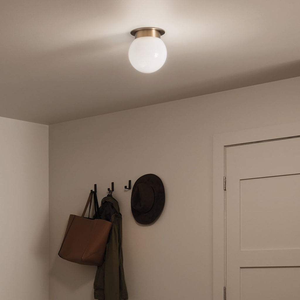 KL-ALBERS-F-G-CPZ Albers Flush 1 lt Ceiling Light Champagne Bronze