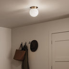 KL-ALBERS-F-G-CPZ Albers Flush 1 lt Ceiling Light Champagne Bronze