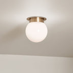 KL-ALBERS-F-G-CPZ Albers Flush 1 lt Ceiling Light Champagne Bronze