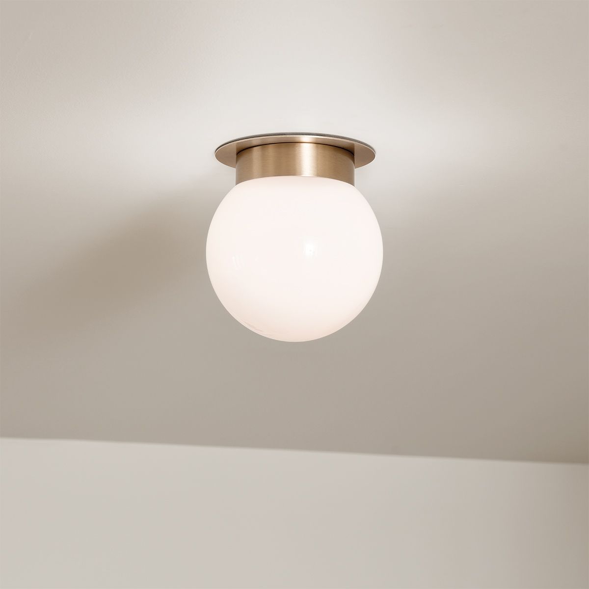 KL-ALBERS-F-G-CPZ Albers Flush 1 lt Ceiling Light Champagne Bronze