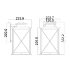 KL-ARGYLE2-M Argyle 1 Light Medium Outdoor Wall Light  Weathered Zinc