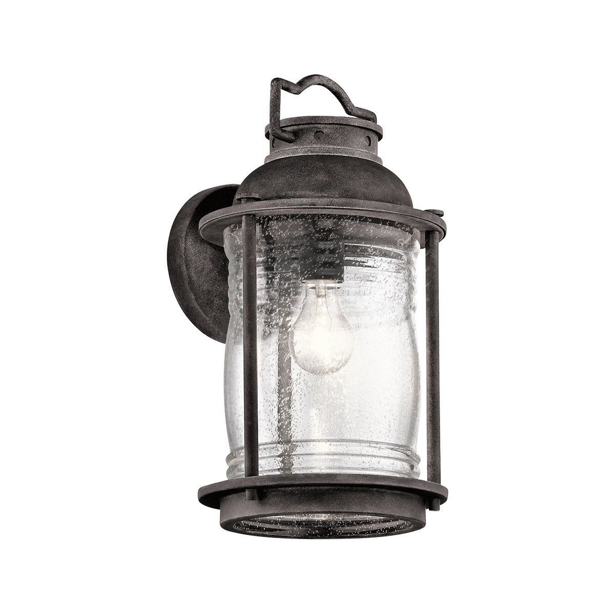 KL-ASHLANDBAY2-L Ashland Bay 1 Light Large  Outdoor Wall Lantern Weathered Zinc