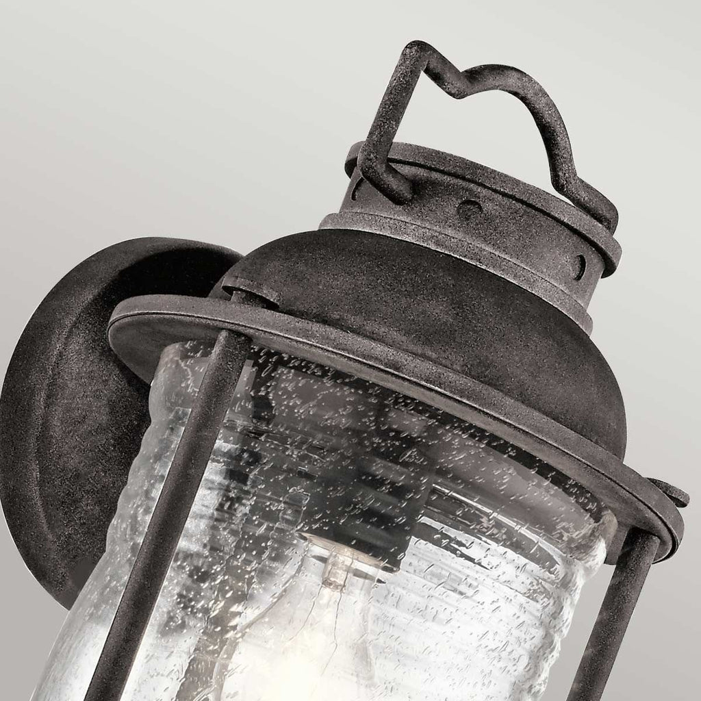 KL-ASHLANDBAY2-L Ashland Bay 1 Light Large  Outdoor Wall Lantern Weathered Zinc