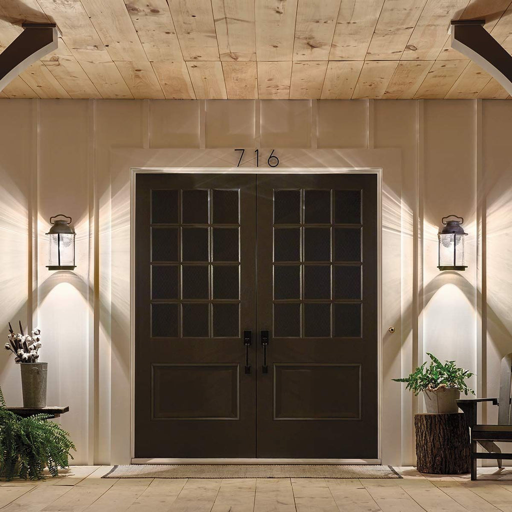 KL-ASHLANDBAY2-L Ashland Bay 1 Light Large  Outdoor Wall Lantern Weathered Zinc