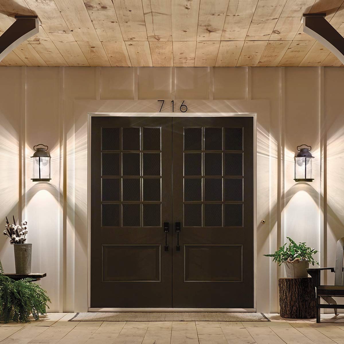 KL-ASHLANDBAY2-L Ashland Bay 1 Light Large  Outdoor Wall Lantern Weathered Zinc