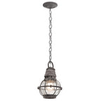 KL-BRIDGEPOINT8S Bridge Point 1 Light Small  Outdoor Chain Lantern Weathered Zinc
