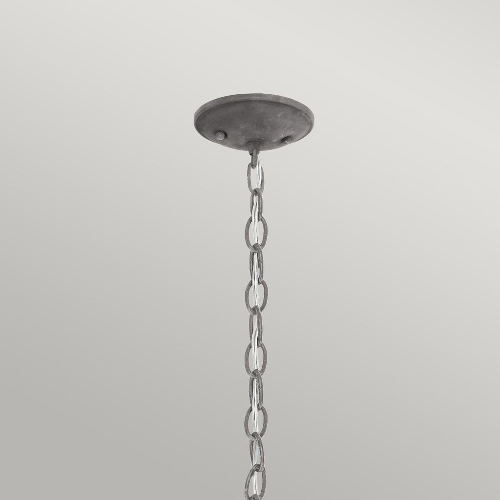 KL-BRIDGEPOINT8S Bridge Point 1 Light Small  Outdoor Chain Lantern Weathered Zinc