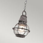 KL-BRIDGEPOINT8S Bridge Point 1 Light Small  Outdoor Chain Lantern Weathered Zinc