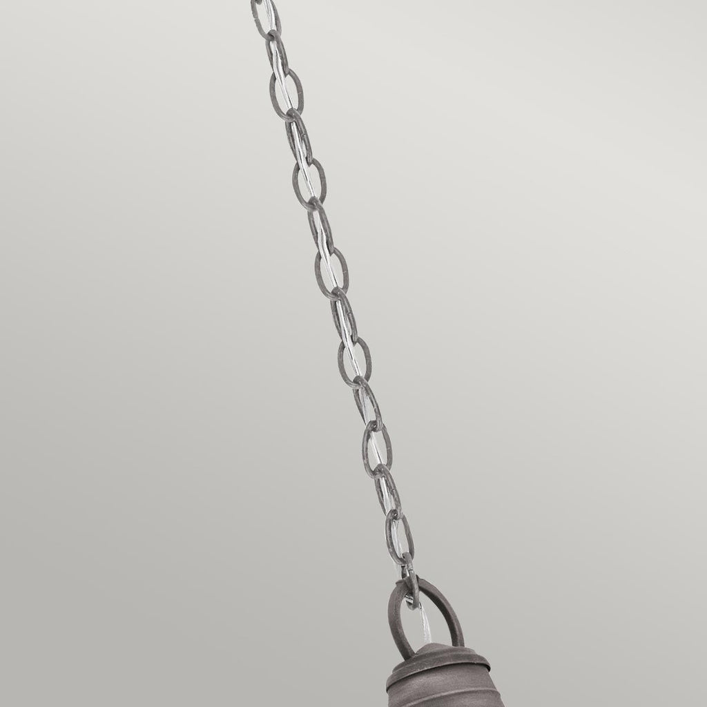 KL-BRIDGEPOINT8S Bridge Point 1 Light Small  Outdoor Chain Lantern Weathered Zinc