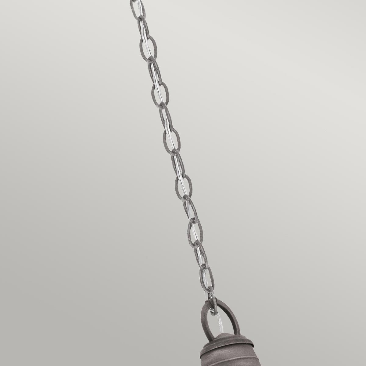 KL-BRIDGEPOINT8S Bridge Point 1 Light Small  Outdoor Chain Lantern Weathered Zinc
