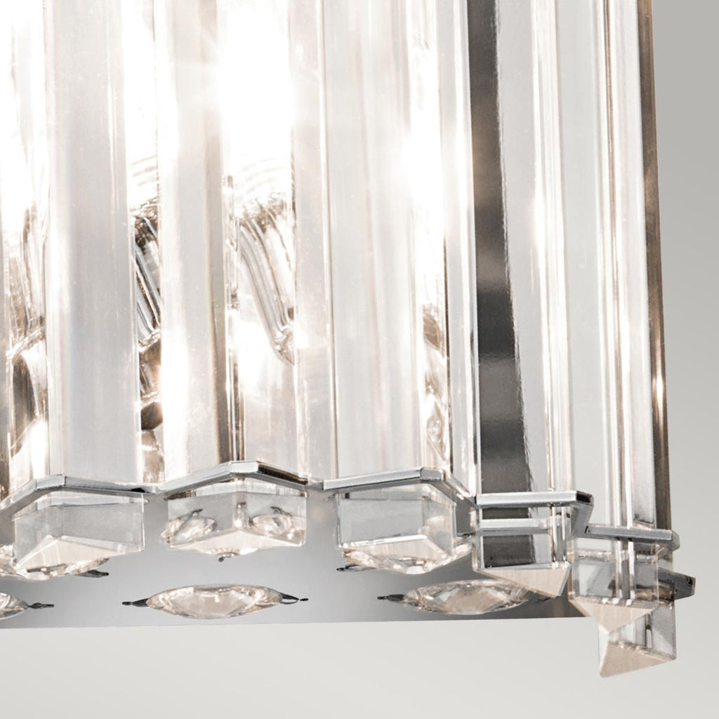 KL-CRYSTAL-SKYE2 Crystal Skye 2 Light Bathroom  Wall Light Chrome