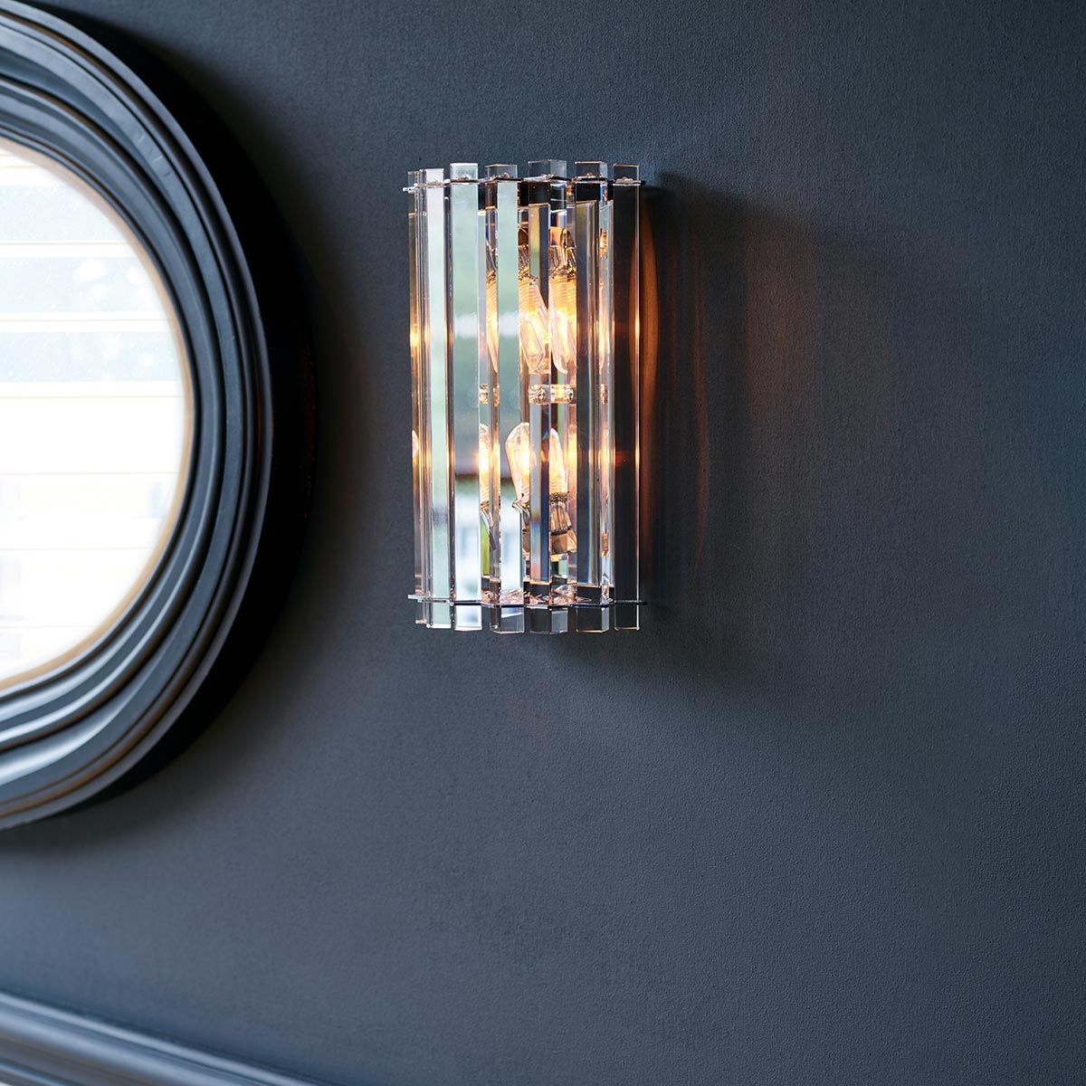 KL-CRYSTAL-SKYE2 Crystal Skye 2 Light Bathroom  Wall Light Chrome